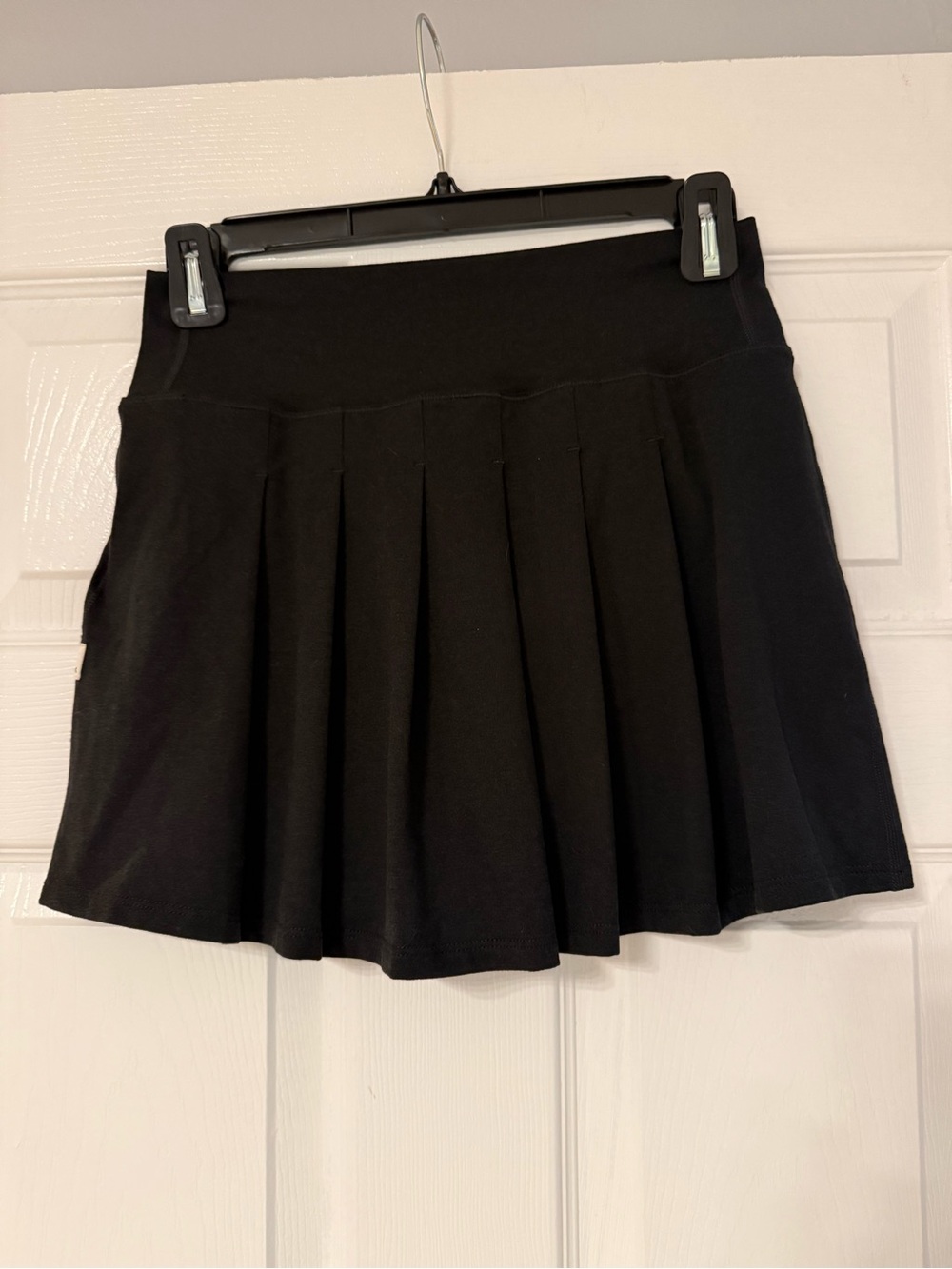 Women's Black ( very dark grey) A-Line Skirt with Stretch Waistband - Picture 2 of 4